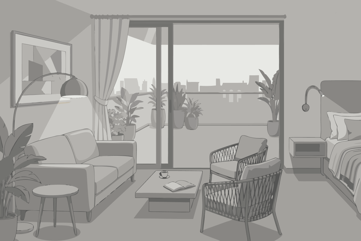 Standard Double Room Sofa with Mountain View